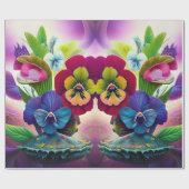 パンジーカラフル-AI ART ラッピングペーパー (フラット)