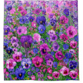 パンジーシャワーカーテン シャワーカーテン (正面)