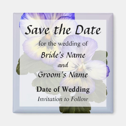 パンジーデュオ Save the Date マグネット (正面)