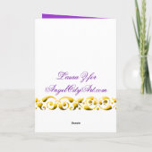 パンジーバイオレットの植物のサンキューカード サンキューカード (裏面)