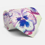 パンジーパンジーパープルウォーターカラーフラワーフローラピンク ネクタイ (ロール)