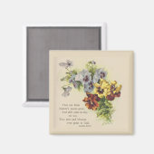 パンジービクトリアン花詩マグネット マグネット (正面/裏面)