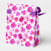 パンジーピンクの水の色のアート感謝していユーギフトボックス フェイバーボックス (裏面サイド)