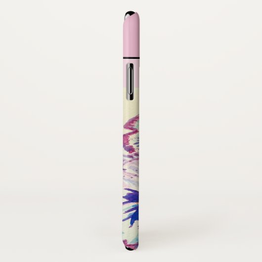 パンジーピンクの水色パンジーフローラフラワーフォン Case-Mate iPhoneケース (裏面/右)