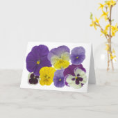 パンジーフラワー カード (黄色い花)