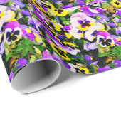 パンジーフラワー ラッピングペーパー (ロールコーナー)