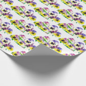 パンジーフローラガーデンラッ絵を描プパップ ラッピングペーパー (角)
