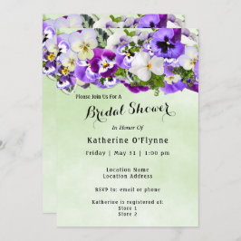 パンジーブライダルシャワー 招待状