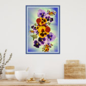 パンジーポートレートビュー ポスター (キッチン)