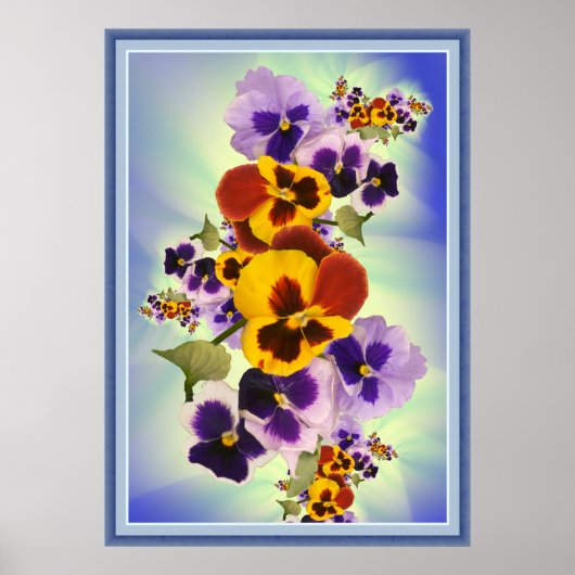 パンジーポートレートビュー ポスター (正面)