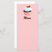 パンジーメニュー付きチョコレートカップケーキ メニュー (正面/裏面)