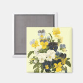 パンジーヴィオレーツ植物芸術 マグネット (正面/裏面)