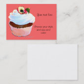 パンジー名刺付きカップケーキ 名刺 (正面/裏面)