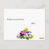 パンジー喜び ポストカード (裏面)