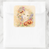 パンジー広場ステッカー スクエアシール (バッグ)