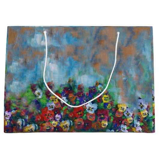 パンジー抱き枕 ラージペーパーバッグ (正面)