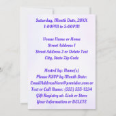 パンジー招待状、かわいらし誕生日招待状 招待状 (裏面)