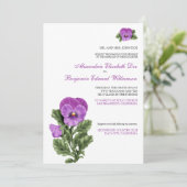 パンジー春フローラフォーマル結婚式招待状 招待状 (スタンド正面)