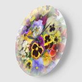 パンジー時間～時計 ラージ壁時計 (傾斜)