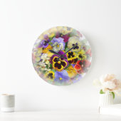 パンジー時間～時計 ラージ壁時計 (ホーム)