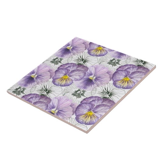 パンジー模様 タイル (側面)