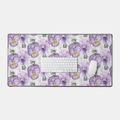 パンジー模様 デスクマット (キーボード&マウス)