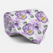 パンジー模様 ネクタイ (ロール)