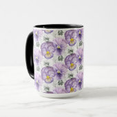パンジー模様 マグカップ (正面左)