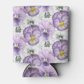 パンジー模様 缶クーラー (正面)