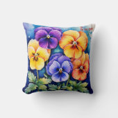 パンジー水の色はっきりしたと鮮やかな クッション (正面)