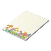 パンジー水彩花虹色 ノートパッド (回転)