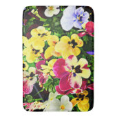 パンジー混色のフラット バスマット (正面縦)