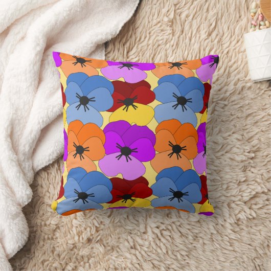 パンジー照合 クッション (ブランケット)