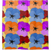 パンジー照合 シャワーカーテン (正面)