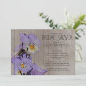 パンジー素朴ブライダルシャワー招待状 招待状 (スタンド正面)