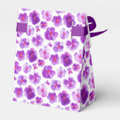 パンジー紫の水彩画感謝してい品あなたギフトボックス フェイバーボックス (裏面サイド)