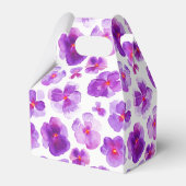 パンジー紫色の水彩絵画箱 フェイバーボックス (裏面サイド)