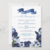 パンジー絵を描 招待状 (正面)