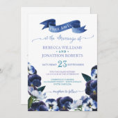 パンジー絵を描 招待状 (正面/裏面)