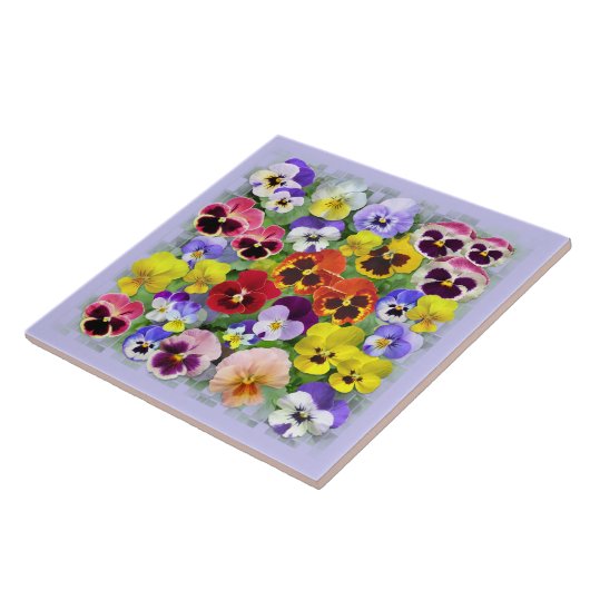 パンジー美しい タイル (側面)