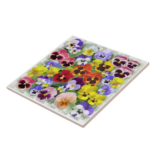 パンジー美しい タイル (側面)