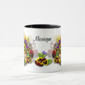 パンジー美しい~リンガーマグ マグカップ (中央)