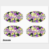 パンジー考えるパーフェクト 楕円形シール (シート)