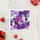 パンジー花壁紙アート スタンダードカクテルナプキン (インサイチュ)