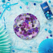 パンジー花壁紙アート ペーパープレート (パーティー)