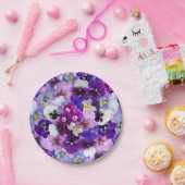 パンジー花壁紙アート ペーパープレート (パーティー)