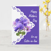 パンジー花嫁マザーズデイカード カード (黄色い花)