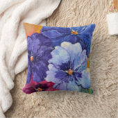 パンジー蜂起のマグカップ クッション (ブランケット)