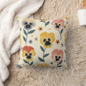 パンジー装飾用クッション クッション (ブランケット)