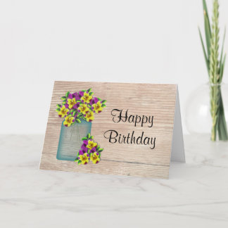 パンジー誕生日カード(大プリント) カード